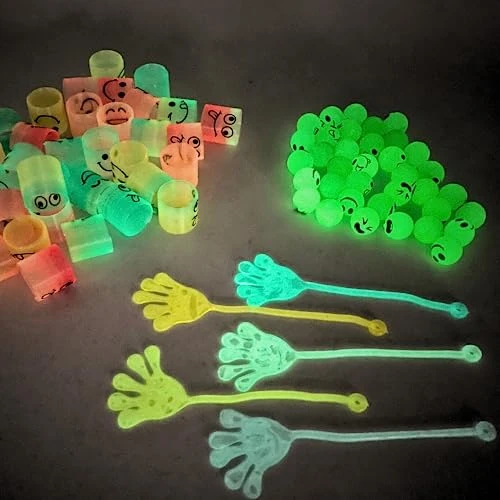 108 Pcs Glow In The Dark Toys - 36 Bouncy Balls, 36 Coil Spring, 36 Sticky Hands, Bulk Party Favor Or Kids Goodie Bags Birthday Party Supplies Halloween Prizes For Kids Treasure Box Rewards By 4E's Novelty 4 108 Pcs Glow In The Dark Toys - 36 Bouncy Balls, 36 Coil Spring, 36 Sticky Hands, Bulk Party Favor Or Kids Goodie Bags Birthday Party Supplies Halloween Prizes For Kids Treasure Box Rewards By 4E's Novelty - Image 2