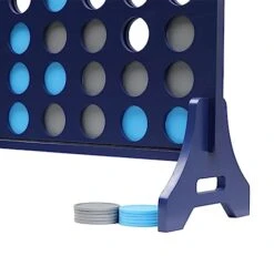 Tailgating Pros Premium Navy Giant Four In A Row With Carrying Case - Jumbo Oversized Outdoor Yard Game - Connect Multiple Pucks In A Row To Win - Many Puck Colors Available! -Folkmanis Toys Shop 41qeEbazv2L