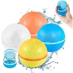 Reusable Water Balloons Magnetic Water Balls Quick Fill Self Sealing Water Bomb Splash Balls Water Ball Outside Activities Water Games Toys For Adults Kids (NEW-6PCS) -Folkmanis Toys Shop 41qvq25sWSL. AC