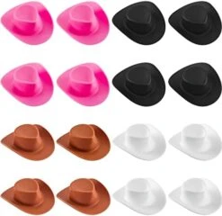 40 Pieces Plastic Mini Cowboy Hat Cowgirl Hat For Crafts Western Hat Miniature Cute Doll Hat Tiny Party Hat Toy Doll Party Accessories For Shooters Pretend Play Dollhouse Decorations(Black,White) -Folkmanis Toys Shop 41qwFe tqL. AC