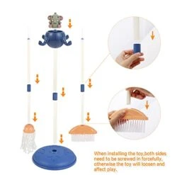 Kids Cleaning Set Household Toys, Pretend Play House Cleaning Kit, Child Size Little Housekeeping Supplies, Play Kitchen Housework Tools, Ideal Christmas Birthday Gift For Toddlers Girls Boys Children -Folkmanis Toys Shop 41qyLBxbG8L