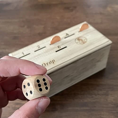 CBLKUS Coin Drop - Fun Board Game Works With Pennies, Get Rid Of Coins To Win, Penny Game Wood Box For 2-6 Players, Simple + Strategic Dice Games 4 CBLKUS Coin Drop - Fun Board Game Works With Pennies, Get Rid Of Coins To Win, Penny Game Wood Box For 2-6 Players, Simple + Strategic Dice Games - Image 2
