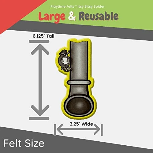 Playtime Felts Itsy Bitsy Spider Nursery Rhyme Felt Set | PRECUT & Ready To Play Felt Story Pieces For Flannel Board Teaching - Adorable Felt Characters 5 Playtime Felts Itsy Bitsy Spider Nursery Rhyme Felt Set | PRECUT & Ready To Play Felt Story Pieces For Flannel Board Teaching - Adorable Felt Characters - Image 3