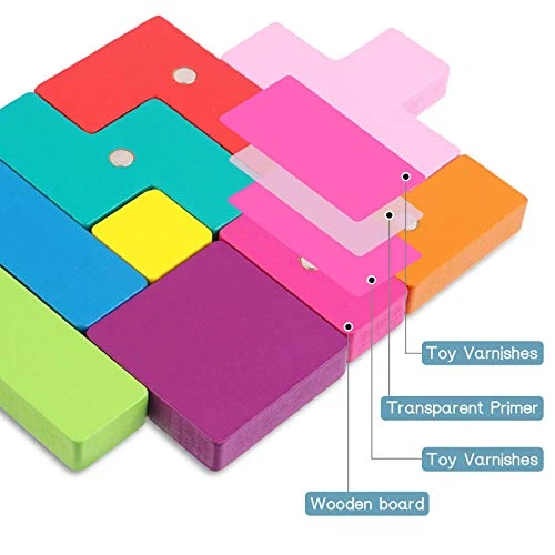 KANKOJO Wooden Magnetic Blocks Puzzle Tangram Brain Teasers Magnet Jigsaw Games STEM Educational Learning Montessori IQ Challenge Toy Puzzles For Kids Ages 8-12 Adults 6 KANKOJO Wooden Magnetic Blocks Puzzle Tangram Brain Teasers Magnet Jigsaw Games STEM Educational Learning Montessori IQ Challenge Toy Puzzles For Kids Ages 8-12 Adults - Image 4