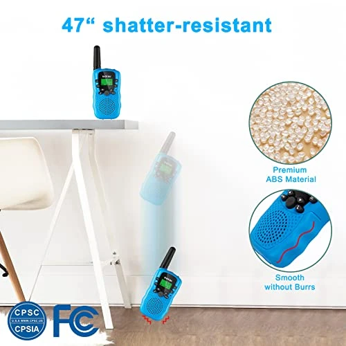 Walkie Talkies For Kids 3 Pack 3 Miles, 2 Way Radio Toys For Kids With Backlit LCD Flashlight, Christmas Or Birthday Gifts For Girls And Boys Age 3-12 (Blue Pink Yellow) 4 Walkie Talkies For Kids 3 Pack 3 Miles, 2 Way Radio Toys For Kids With Backlit LCD Flashlight, Christmas Or Birthday Gifts For Girls And Boys Age 3-12 (Blue Pink Yellow) - Image 2