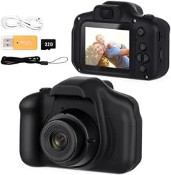 Vasttron Camera Toys For Kids 3 4 5 6 7 8 9 10 11 12 Years - Girls Boys Gift Digital Selfie Cameras Toddler Pink/Blue Cute Cat Camcorder Video Game Tools Children Electronics Toy With 32GB SD Card -Folkmanis Toys Shop 41rS 0Gv7zL. AC