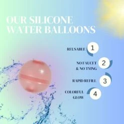GENERIC Glowing Reusable Water Balloons For Kids, Self Sealing Easy Quick Fill Water Balloons, Refillable Water Balloons Summer Outdoor Toys For Boys Girls, Outdoor Water Game Toys, RGB Glow In The Dark 8 GENERIC Glowing Reusable Water Balloons For Kids, Self Sealing Easy Quick Fill Water Balloons, Refillable Water Balloons Summer Outdoor Toys For Boys Girls, Outdoor Water Game Toys, RGB Glow In The Dark -Folkmanis Toys Shop 41rZ8eHMOZL