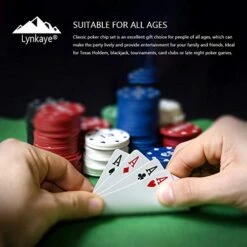 Lynkaye Plastic Poker Chips Set Of 100 Pcs With Storage Box,Denomination Printed Casino Style Chip For Texas Home Game Nights,Holdem Poker Nights,Blackjack Or Roulette Games,Casino Parties -Folkmanis Toys Shop 41riZswwhVL