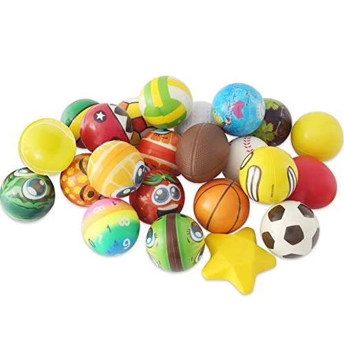 LovesTown 24 PCS Stress Balls Bulk, Sport Stress Balls For Adults Kids Foam Squeeze Balls Stress Relief Assorted Designs Treasure Box Toys For Party Classroom Students Prize 5 LovesTown 24 PCS Stress Balls Bulk, Sport Stress Balls For Adults Kids Foam Squeeze Balls Stress Relief Assorted Designs Treasure Box Toys For Party Classroom Students Prize - Image 3