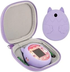 Qiteyz Portable Mini Toy Carrying Storage Case,Silicone Cover Case Compatible With Tamagotchi Pix Virtual Pet - 2 In 1(Case Only) (Pink) -Folkmanis Toys Shop 41ruGppzqAL. AC