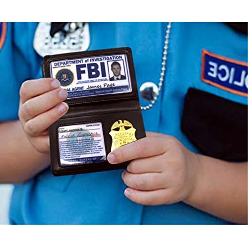 YXBOMG Novelty FBI Badge Roleplay Props, FBI Card Holder Leather Wallet Police Badge Special Undercover Agent ID Holder Halloween Party Game Toy Gift 4 YXBOMG Novelty FBI Badge Roleplay Props, FBI Card Holder Leather Wallet Police Badge Special Undercover Agent ID Holder Halloween Party Game Toy Gift - Image 2