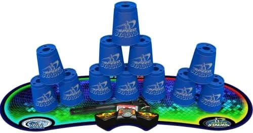 Speed Stacks | Sport Stacking Competitor, Neon Green - 12 Cups, Holding Stem, With GX Timer And Mat | WSSA Approved 7 Speed Stacks | Sport Stacking Competitor, Neon Green - 12 Cups, Holding Stem, With GX Timer And Mat | WSSA Approved - Image 5