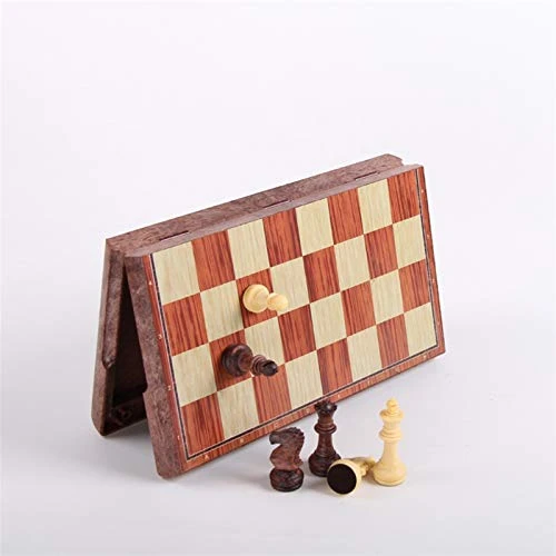 HIZLJJ Folding Wooden Chess Set With Magnet Closure For Kids Adults Portable Travel Set Toys Chess Pieces Chess (Size : 28X24.5X2cm) 4 HIZLJJ Folding Wooden Chess Set With Magnet Closure For Kids Adults Portable Travel Set Toys Chess Pieces Chess (Size : 28X24.5X2cm) - Image 2