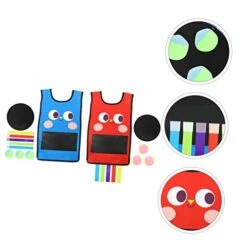 SAFIGLE 2 Sets Sticky Jersey Outdoor Kids Toys Outdoor Clothing Toy's For Kids Sticky Ball Costume Kids Sticky Ball Vest Outside Game Vests Label Training Equipment Game Props Parent-Child -Folkmanis Toys Shop 41sHhrsWeVL