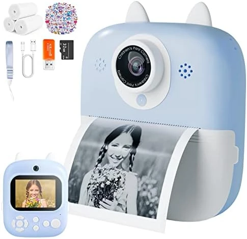 Instant Print Camera Toys For Toddlers Age 3-8,Boys And Girls Birthday Gifts With 1080P 2.4 Inch IPS Screen HD Video Recording,Kids Selfie Digital Camera Electronic Travel Game-Purple 7 Instant Print Camera Toys For Toddlers Age 3-8,Boys And Girls Birthday Gifts With 1080P 2.4 Inch IPS Screen HD Video Recording,Kids Selfie Digital Camera Electronic Travel Game-Purple - Image 5