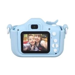 Kids Video Camera Toy, 600mAh Battery Kids Camera Auto Power Off 2.0in IPS Screen Selfie 1080P Video Auto For 3-12 Years (Blue)