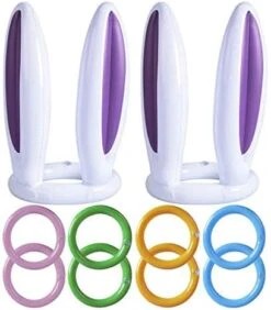 IFOTIME Toss Toy Inflatable Easter Kids Game Set Bunny 2 Rabbit Ring Ears & Hat Easter Inflatable Toy 49ers Inflatable (as Shown, One Size) -Folkmanis Toys Shop 41sUFtI5PmL. AC
