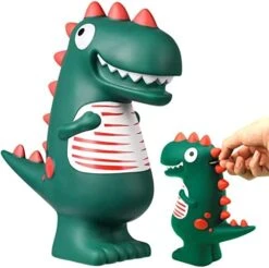 Weallbuy Dinosaur Piggy Bank Large Plastic Piggy Bank Indestructible Money Box Suitable For Decorative Money Jar For Kids Personalised Cartoon Saving Toy (Dark Green Large) -Folkmanis Toys Shop 41sVKbvkzXL. AC 1