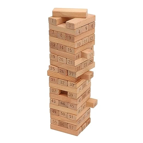 KUIDAMOS Wooden Tower Game, Durable Widely Used Beech Wood Stacking Tower Educational Game For Party Games 4 KUIDAMOS Wooden Tower Game, Durable Widely Used Beech Wood Stacking Tower Educational Game For Party Games - Image 2