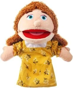 1 Pcs Family Hand Puppets 13 Inch Grandparents, Mom & Dad, Brother & Sister Plush Hand Puppet Toys Role-Play Toy Puppets For Kids Storytelling Imaginative Pretend Play Teaching Preschool(Sister) -Folkmanis Toys Shop 41sfQgFrJtL. AC