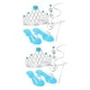 Ibasenice 2 Sets Crown Wand Pretend Play With Necklace Costume Wedding Fairy Party Favors Dance Toys Up High-Heeled Festival Shoes Princess Cosplay And Earrings Accessories Girl Of