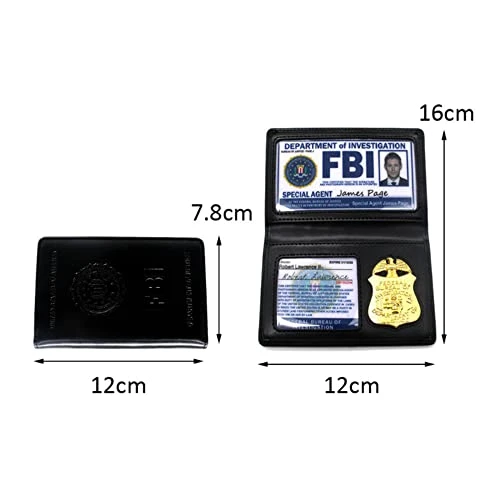 YXBOMG Novelty FBI Badge Roleplay Props, FBI Card Holder Leather Wallet Police Badge Special Undercover Agent ID Holder Halloween Party Game Toy Gift 6 YXBOMG Novelty FBI Badge Roleplay Props, FBI Card Holder Leather Wallet Police Badge Special Undercover Agent ID Holder Halloween Party Game Toy Gift - Image 4