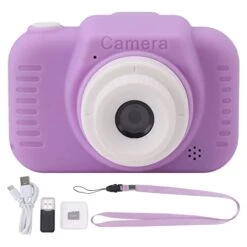 Selfie Camera Toy, Portable High Definition Kids Video Camera With 32G Card For Outdoor (Purple) -Folkmanis Toys Shop 41svBUhbP5L