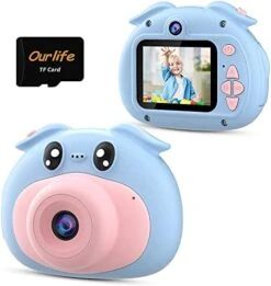 Ourlife Kids Camera For Boys, Portable HD Toy Camera With A Built-in MP3 Player And Forward Facing Lens For Kids Ages 3-12 - 1080p Camera With Multiple Unique Functions And An TF Card (Blue) 13 Ourlife Kids Camera For Boys, Portable HD Toy Camera With A Built-in MP3 Player And Forward Facing Lens For Kids Ages 3-12 - 1080p Camera With Multiple Unique Functions And An TF Card (Blue) -Folkmanis Toys Shop 41swvxpYML. AC