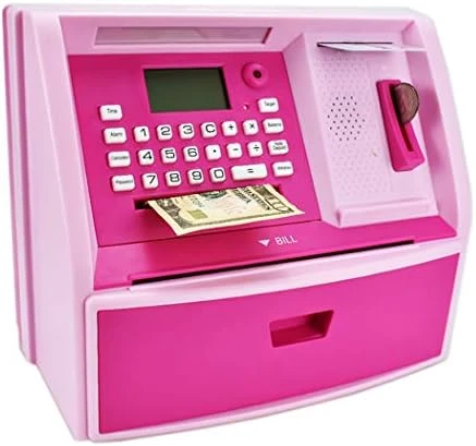 Talking ATM Savings Bank, Digital Piggy Bank, ATM Money Coins Machine For Kids Birthday Gift (Red/Blue) 9 Talking ATM Savings Bank, Digital Piggy Bank, ATM Money Coins Machine For Kids Birthday Gift (Red/Blue) - Image 7