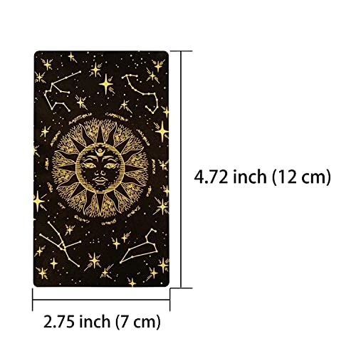 SUNHHX Tarot Cards Set, 78 Tarot Cards Deck PVC Waterproof Wrinkle Resistant Gold Foil Classic Tarot Cards With English Instructions Book Rectangular Tarot Card Stand, For Tarot Beginners And Expert 4 SUNHHX Tarot Cards Set, 78 Tarot Cards Deck PVC Waterproof Wrinkle Resistant Gold Foil Classic Tarot Cards With English Instructions Book Rectangular Tarot Card Stand, For Tarot Beginners And Expert - Image 2