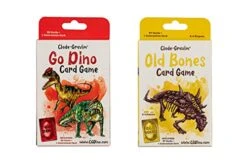 CLADE-GRAVIM Dinosaur Card Games - Old Bones And Go Dino Bundle Playing Cards Dinosaur Game (2 Games)
