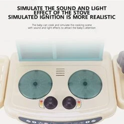 Kitchen Play Set With Accessories- Mini Kitchen Set With Realistic Light Sound - Indoor Games Kitchen Cooking Playset - Toys Gift For Toddlers Children & Girls (Green) -Folkmanis Toys Shop 41tPnnX8f0L