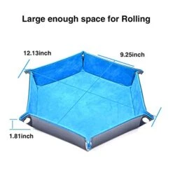 Kimairy DND Metal Dice Tray, Dice Folding Hexagon Tray Leather Dice Holder Velvet Rolling Storage Tray For Dice Games RPG DND Other Table Games And Candy Holder Storage Box (Cyan) 13 Kimairy DND Metal Dice Tray, Dice Folding Hexagon Tray Leather Dice Holder Velvet Rolling Storage Tray For Dice Games RPG DND Other Table Games And Candy Holder Storage Box (Cyan) -Folkmanis Toys Shop 41tREiJIu7L