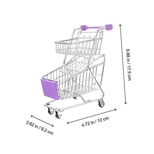 Tofficu 3pcs Mini Shopping Cart Mini Dollhouse Dolls Accessories Plastic Wagon Metal Shopping Cart For Small Supermarket Cart Miniature Supermarket Cart Storage Trolley Shelf 6 Tofficu 3pcs Mini Shopping Cart Mini Dollhouse Dolls Accessories Plastic Wagon Metal Shopping Cart For Small Supermarket Cart Miniature Supermarket Cart Storage Trolley Shelf - Image 4