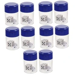 Totority 10 Sets Prop Toys Practical Role Tricks Conjuring Dice Props For Playing Cup Bar Professional Er Colored Magical Comedy New Chinese Game Novelty Up Shaker Appearing Games Close
