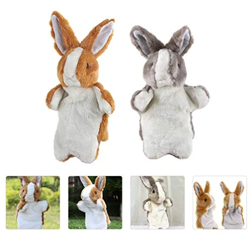 NUOBESTY Rabbit Toys Rabbit Toys 2Pcs Bunny Hand Puppets Stuffed Animals Hand- Puppets Plush Animal Toys For Storytelling Role Play Puppets Theaters Puzzle Toy Bunny Toys 4 NUOBESTY Rabbit Toys Rabbit Toys 2Pcs Bunny Hand Puppets Stuffed Animals Hand- Puppets Plush Animal Toys For Storytelling Role Play Puppets Theaters Puzzle Toy Bunny Toys - Image 2