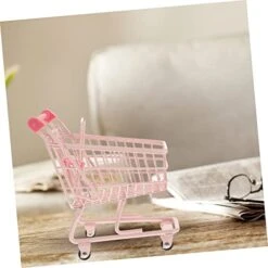Miniature Shopping Cart 1pc For Kids Mini Rolling Cart Target Cart For Kids Mini Trolley With Wheels Small Table Frame Desk Crafts Pink Toddler Mini Grocery Cart -Folkmanis Toys Shop 41tl2mxUDHL
