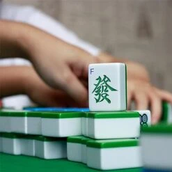 ORIENTOOLS Chinese Mahjong Game Set - 1.5" Large Mah Jongg Set - Green Mahjong Tiles Set Contains 144 Melamine Tiles, 2 Spare Tiles 14 ORIENTOOLS Chinese Mahjong Game Set - 1.5" Large Mah Jongg Set - Green Mahjong Tiles Set Contains 144 Melamine Tiles, 2 Spare Tiles -Folkmanis Toys Shop 41tnYJyYBuL