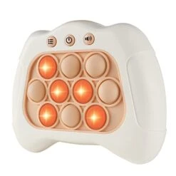 Pop The Target! Handheld Speed Pushing Game Machine: A Fun Multiplayer Game For Family. Fidget Game Toy For 6 7 8 9 10 11 12 Years Old White