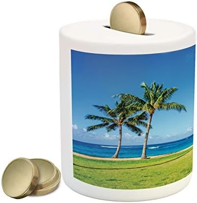 Ambesonne Vintage Piggy Bank, Bingo Game With Ball And Cards Pop Art Lottery Hobby Celebration Theme, Ceramic Coin Bank Money Box For Cash Saving, 3.6" X 3.2", Yellow Green 7 Ambesonne Vintage Piggy Bank, Bingo Game With Ball And Cards Pop Art Lottery Hobby Celebration Theme, Ceramic Coin Bank Money Box For Cash Saving, 3.6" X 3.2", Yellow Green - Image 5