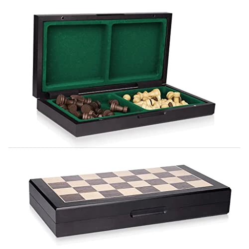 LIUHUI Crafted Chesspiece Magnetic Chess Set 13" Folding Wooden Chessboard Set With Pieces Storage Slots Travel Chess Game Set For Beginner Adults Chess Set In Toys 6 LIUHUI Crafted Chesspiece Magnetic Chess Set 13" Folding Wooden Chessboard Set With Pieces Storage Slots Travel Chess Game Set For Beginner Adults Chess Set In Toys - Image 4