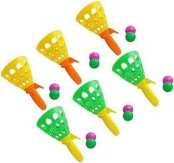 TOYANDONA 2 Sets Bouncy Ball Toy Toys For Kids Outside Kids Toys Popular Toys Kids Outdoor Game Kids Outdoor Toys Outdoor Catch Plastic Green Launch Catch Balls Game Throw Catch Ball Outdoor -Folkmanis Toys Shop 41uf1Sa TiL. AC 1