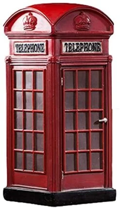 Piggy Bank For Boys Girls Kids Red Telephone Booth, Coin Jars Personality Classic Creative Currency Bank Safe Coin Money Box Cannot Be Taken Out Piggy Banks Furniture Games