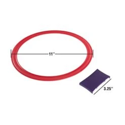 Hey! Play! Hopscotch Ring Game-10 Multi-Colored Plastic Rings And 15 Connectors For Indoor Or Outdoor Use-Fun Creative Play Set For Girls And Boys