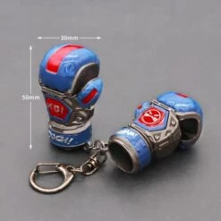 LUOSONG Pathfinder Heirloom Metal Boxing Gloves Apex Legends Melee Skin Keychain Action Figures Toys Collection Gift Desk Decoration Backpack Pendant Gift Toys, Blue -Folkmanis Toys Shop 41utQLgNd7L
