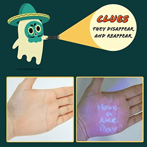 24 Pcs Invisible Ink Pens With UV Light For Kids, Spy Pen Invisible Magic Secret Message Pen With Two Notepads, Kids Party Favors Magic Marker Disappearing Ink Markers Festival Gift For Children 5 24 Pcs Invisible Ink Pens With UV Light For Kids, Spy Pen Invisible Magic Secret Message Pen With Two Notepads, Kids Party Favors Magic Marker Disappearing Ink Markers Festival Gift For Children - Image 3