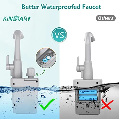 KINDIARY Play Kitchen Sink Toy With Running Water For Kids Toddler, Learning Dishwasher Set With Automatic Water Cycle System, Pretend Role Play Toys For Boys Girls 5 KINDIARY Play Kitchen Sink Toy With Running Water For Kids Toddler, Learning Dishwasher Set With Automatic Water Cycle System, Pretend Role Play Toys For Boys Girls - Image 3