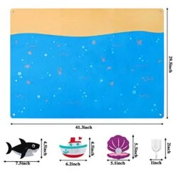 WATINC 45Pcs Under The Sea Teaching Felt Board Story Set 3.5 Ft Ocean Creatures Aquarium Storytelling Flannel Interactive Play Kit With Mermaid Diver Shark Reusable Wall Hanging Gift For Toddlers -Folkmanis Toys Shop 41w4uHXGPyL