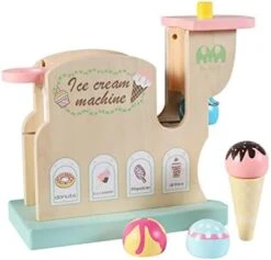 Wooden Ice Cream Toy Play Set, Ice Cream Cart Shop Stand Toys For Toddlers, Montessori Play Kitchen Accessories Wooden Food Set For Kids, Pretend Play For Toddlers -Folkmanis Toys Shop 41w7suWnOHL. AC