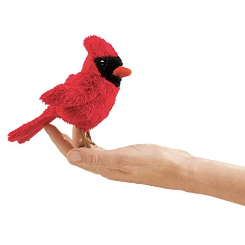 Folkmanis Mini Cardinal Finger Puppet, Red, 1 EA 3 Folkmanis Mini Cardinal Finger Puppet, Red, 1 EA